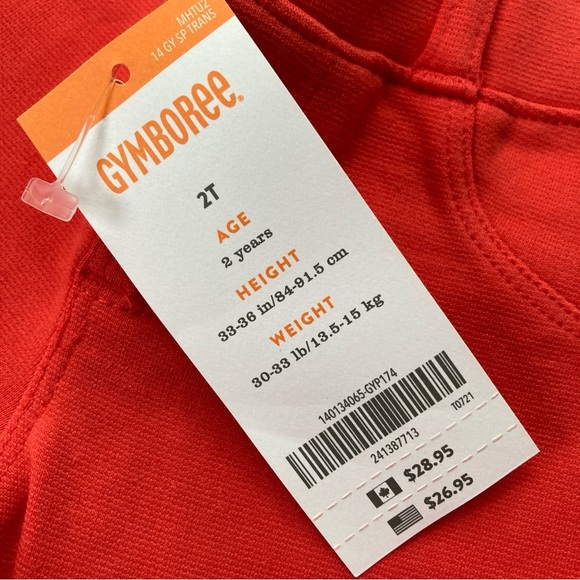 NWT Gymboree ponte pants girls 2T red-orange Mod About Orange NEW - Picture 4 of 5